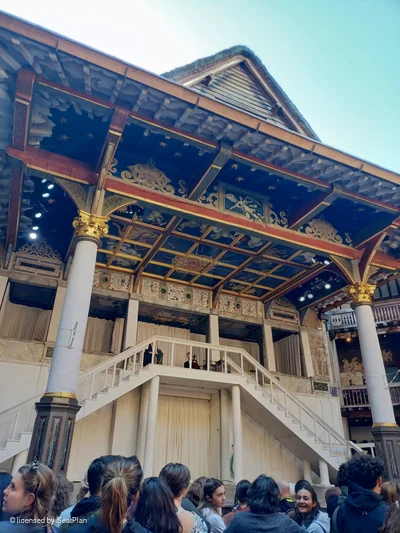 Shakespeare's Globe Theatre Yard Standing C3 view from seat photo