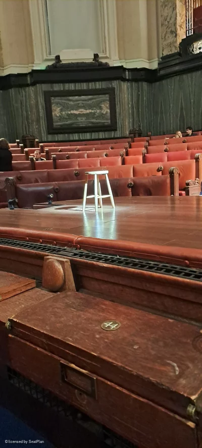 London County Hall Courtroom Stalls B24 view from seat photo