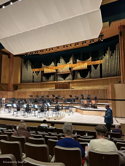 Royal Festival Hall Front Stalls J3 view from seat photo