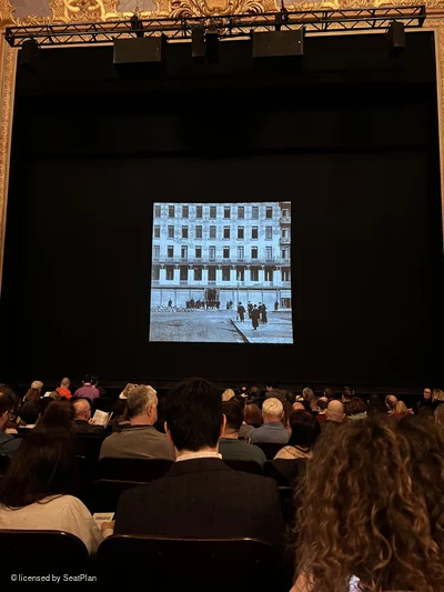 Longacre Theatre Orchestra M106 view from seat photo