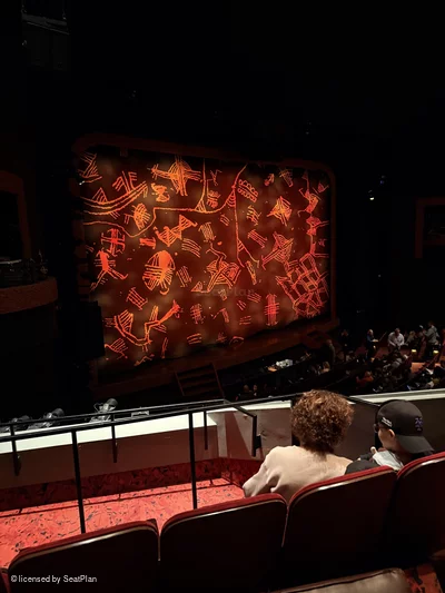 Minskoff Theatre Mezzanine DD11 view from seat photo