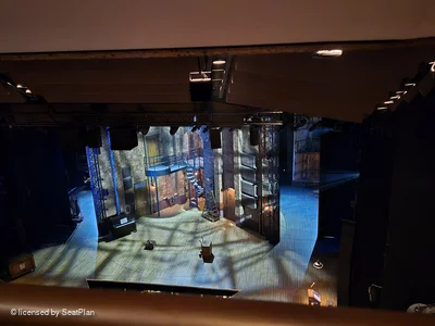 Barbican Theatre Gallery B20 view from seat photo