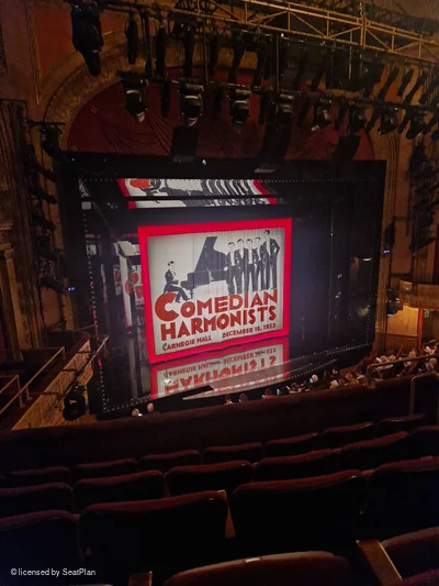 Barrymore Theatre Front Mezzanine E13 view from seat photo