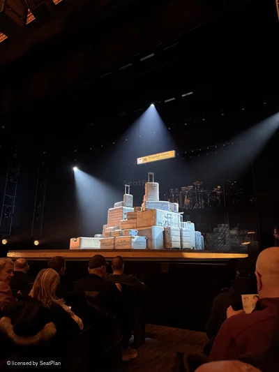 Longacre Theatre Orchestra F1 view from seat photo