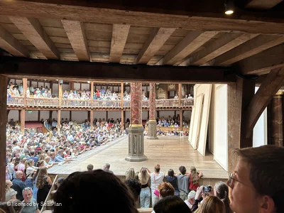 Shakespeare's Globe Theatre Lower Gallery - Bay B E12 view from seat photo