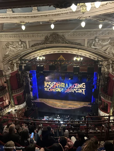 New Wimbledon Theatre Upper Circle F14 view from seat photo