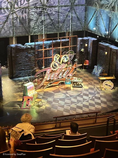 Stephen Sondheim Theatre Mezzanine HH13 view from seat photo