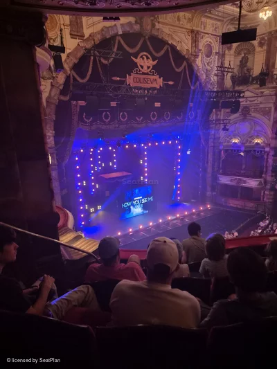 London Coliseum Upper Circle E56 view from seat photo