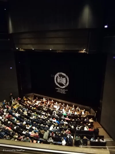 Milton Keynes Theatre Upper Circle BB8 view from seat photo