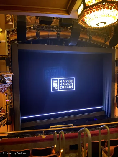 Belasco Theatre Mezzanine E3 view from seat photo
