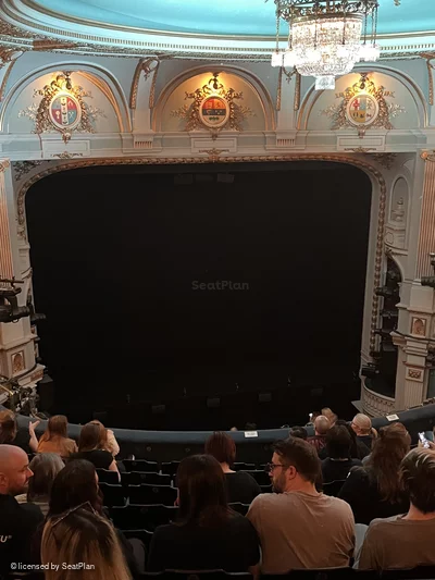 Ambassadors Theatre Circle J13 view from seat photo