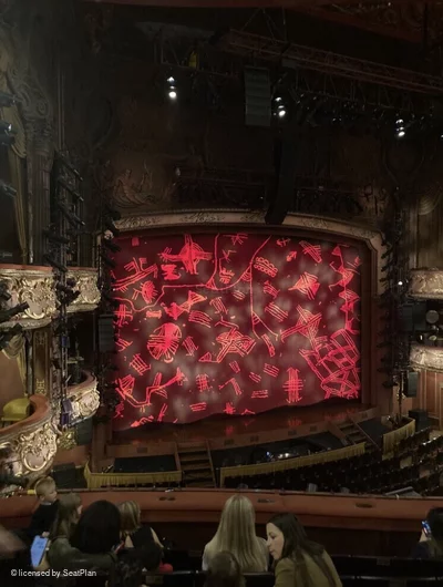 Lyceum Theatre Royal Circle F45 view from seat photo