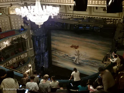Sondheim Theatre Grand Circle H3 view from seat photo