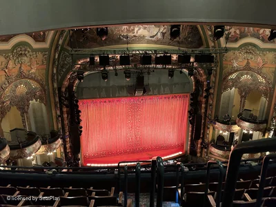New Amsterdam Theatre Balcony F1 view from seat photo