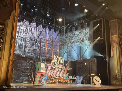 Stephen Sondheim Theatre Orchestra H13 view from seat photo