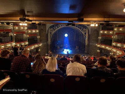 Lyric Theatre Dress Circle M104 view from seat photo
