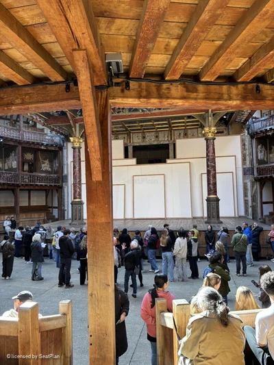 Shakespeare's Globe Theatre Lower Gallery - Bay G E50 view from seat photo