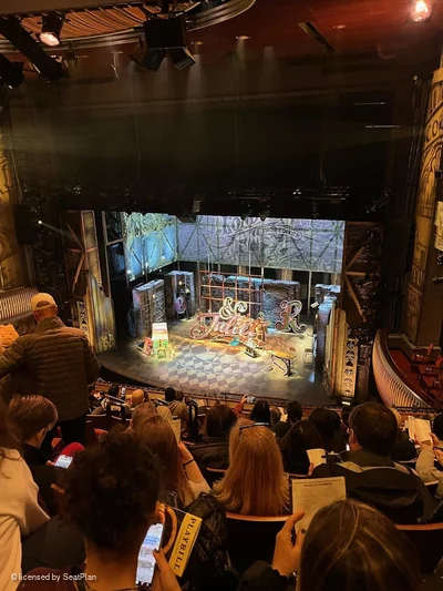 Stephen Sondheim Theatre Mezzanine JJ8 view from seat photo