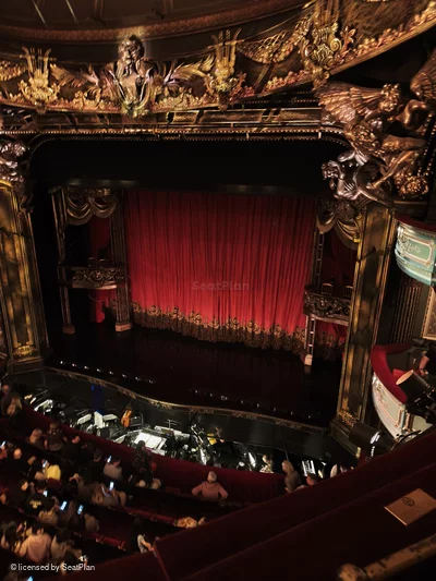 His Majesty's Theatre Grand Circle A10 view from seat photo