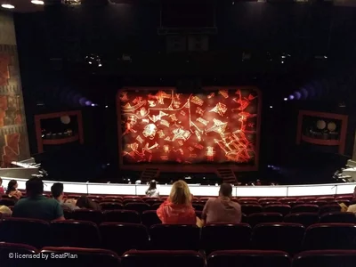 Minskoff Theatre Mezzanine H127 view from seat photo
