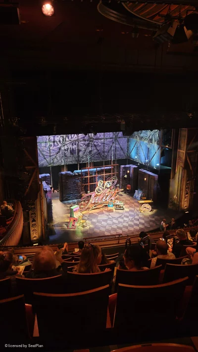 Stephen Sondheim Theatre Mezzanine JJ11 view from seat photo