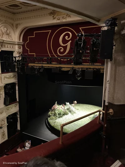 Garrick Theatre Grand Circle C2 view from seat photo