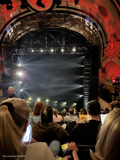 Palace Theatre Mezzanine H6 view from seat photo