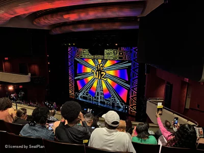 Marquis Theatre Mezzanine F26 view from seat photo